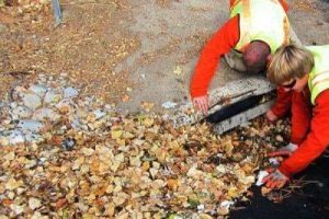 storm drain buildup