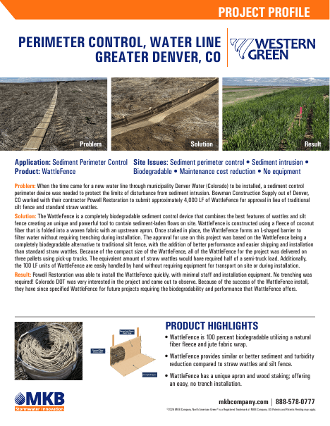 Perimeter Control, Water Line project profile