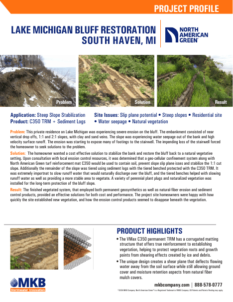 Lake Michigan Bluff Restoration project profile