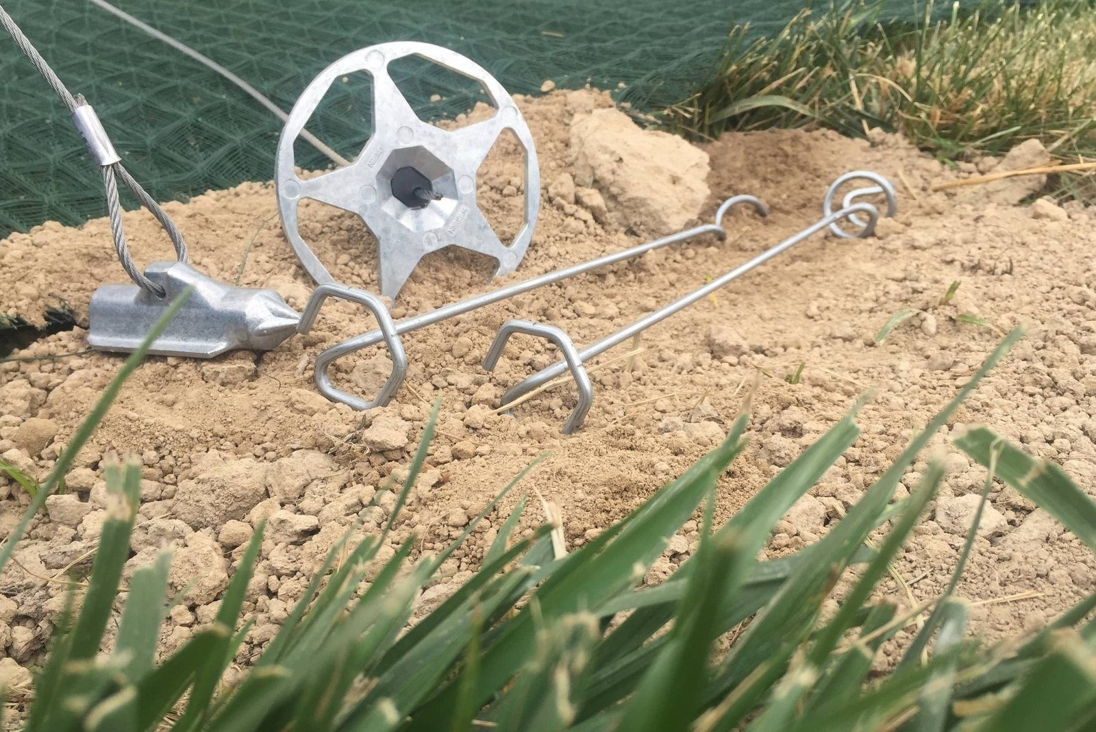 Falcon anchors installed in the field