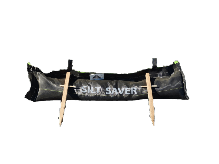 Silt Saver Compression Tube weighted wattle with compression stakes